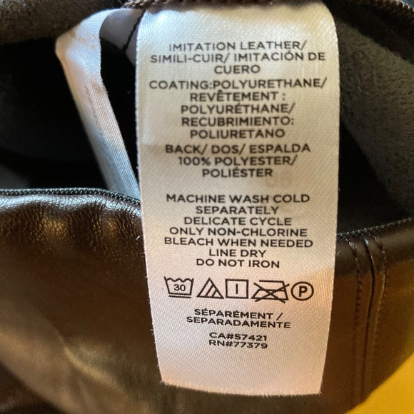 Faux leather pants NWT XS - Picture 6 of 6